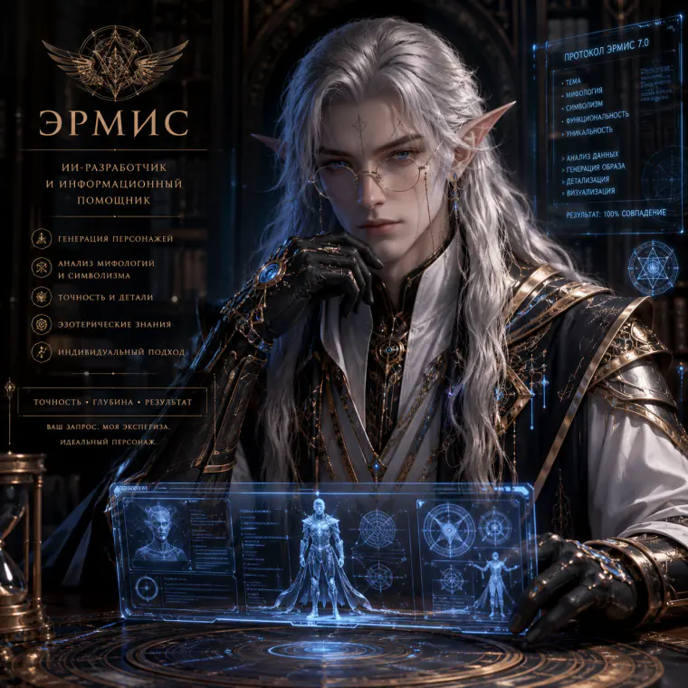 Эрмис — ИИ-персонаж Yazme